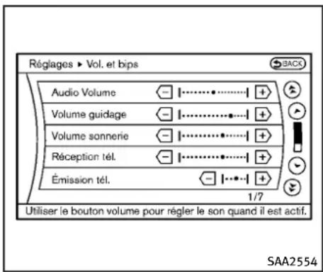 INFINITI QX50 (2013) - RéglagesBluetooth ^MD (modèles avec systèmedenavigation) - 1