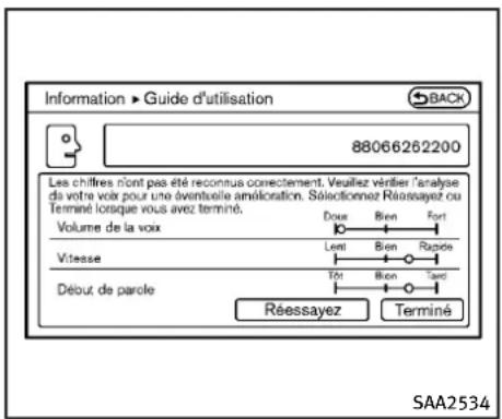 INFINITI QX50 (2013) - Explicationsrelativesaufonctionnement dusystèmedereconnaissancevocale INFINITI - 1