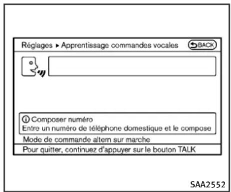 INFINITI QX50 (2013) - Enregistrementdelavoixdel'utilisateur danslesystème: - 3