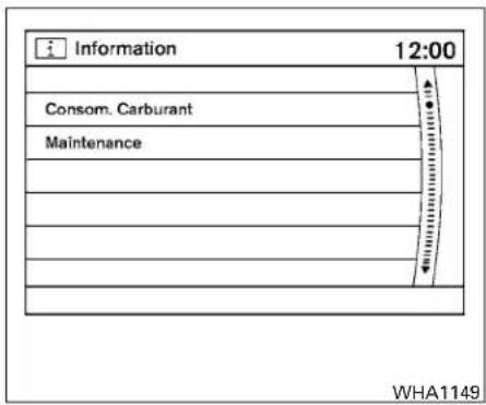 INFINITI QX60 (2013) - UTILISATIONDUBOUTONSTATUS (état) - 1