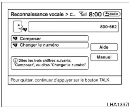 INFINITI QX60 (2013) - Exemple1—Compositiond'unappelau numérodetéléphone800662-6200: - 5