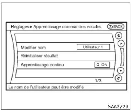 INFINITI FX35 (2011) - Enregistrementdelavoixdel'utilisateur danslesystème: - 4