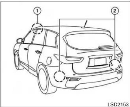 INFINITI QX60 (2014) - SYSTÈMED'AVERTISSEMENT D'ANGLEMORT(BSW)ET SYSTÈMESDESURVEILLANCE MD D'ANGLEMORT(BSI) - 1