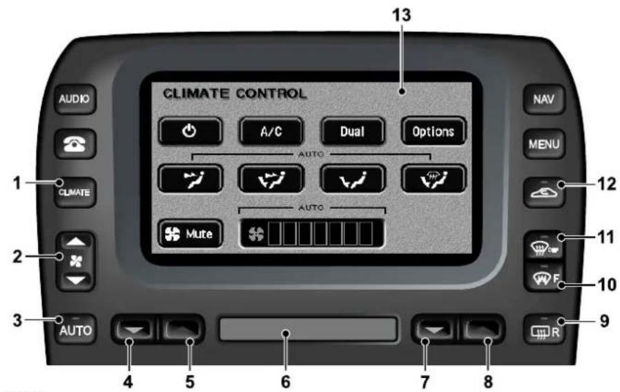 JAGUAR XJ (2000) - Touch-screen Climate Control - 1