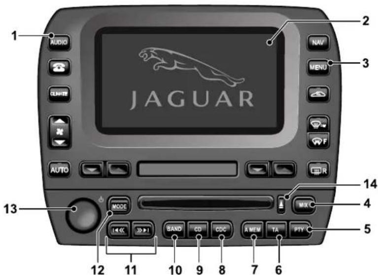 JAGUAR XJ (2000) - SINGLE CD PLAYER WITH TOUCH-SCREEN - 1