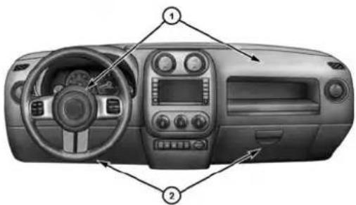 JEEP Compass (2014) - Supplemental Restraint System (SRS) — Air Bags - 1