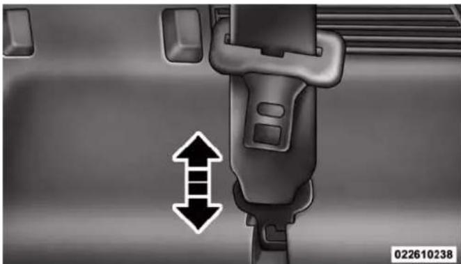 JEEP Compass (2013) - Second Row Center Lap/Shoulder Belt Operating Instructions - 1