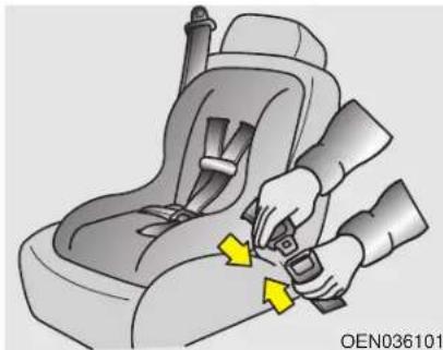 KIA Forte5 (2014) - WARNING - Child seat installation - 2