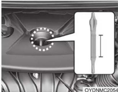 KIA Forte5 (2014) - Checking the engine oil level - 1
