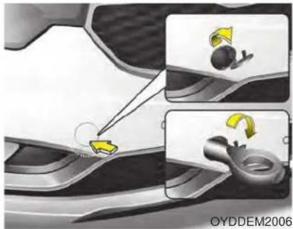 KIA Forte5 (2014) - Removable towing hook (front) (if equipped) - 1