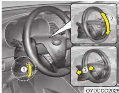 KIA Forte5 (2014) - WARNING - Steering wheel adjustme - 1