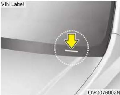 KIA Forte5 (2014) - VEHICLE IDENTIFICATION NUMBER (VIN) - 2