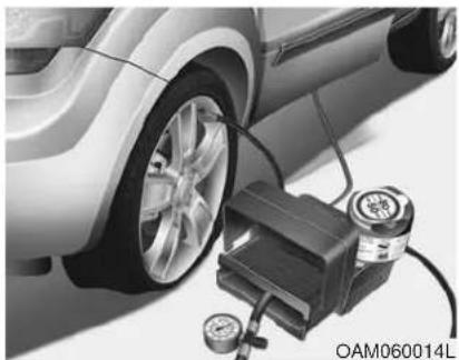 KIA Soul (2013) - Utilisation de la trousse de réparation des pneus - 1