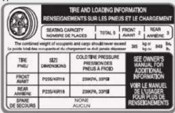 KIA Soul (2012) - VEHICLE LOAD LIMIT - 2