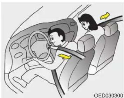 KIA Soul (2012) - CAUTION - Seat belt guide - 1