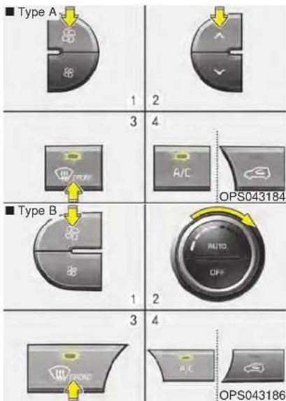 KIA Soul (2014) - Dégivrage de la face extérieure du pare-brise - 1