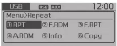 KIA Soul (2014) - MENU : CD MP3/USB - 1