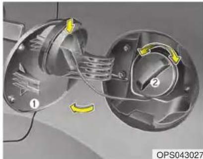 KIA Soul (2014) - Ouverture du volet du réservoir de carburant - 2