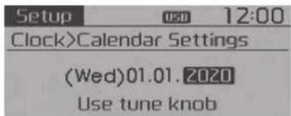 KIA Soul (2014) - Réglage du calendrier - 1