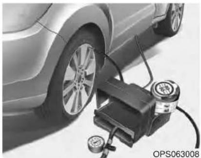 KIA Soul (2014) - Utilisation de la trousse de réparation des pneus - 1