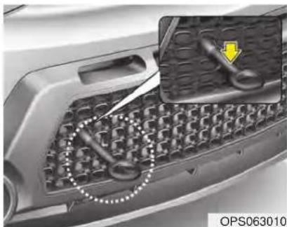 KIA Soul (2014) - Crochet de remorquage amovible (avant) (si équipé) - 2