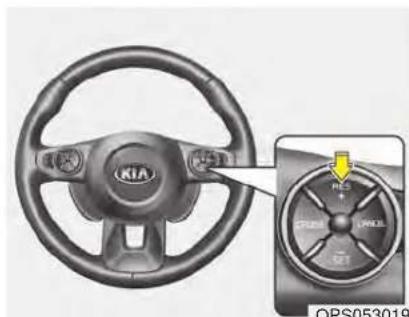 KIA Soul (2014) - Pour ramener la vitesse de croisière à plus de 30 km/h (20 mi/h) environ : - 1