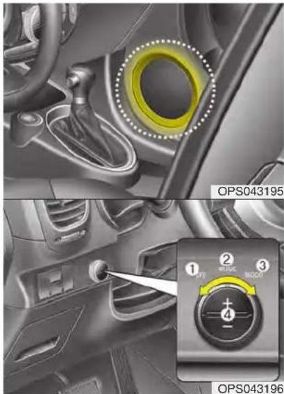 KIA Soul (2014) - Éclairage de haut-parleur (si équipé) - 1
