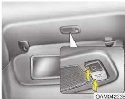KIA Soul (2014) - Lampe de miroir de courtoisie (si équipé) - 1