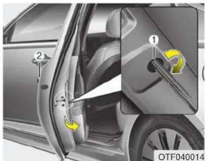 KIA Optima Hybrid (2012) - Dispositif de verrouillage par détection de la vitesse (si équipé) - 1