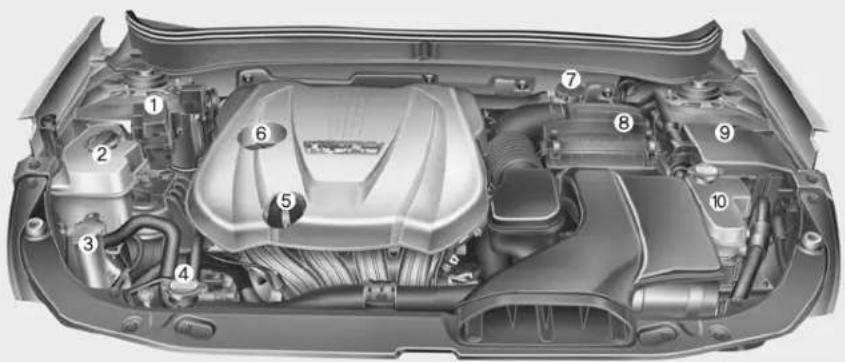 KIA Optima Hybrid (2012) - COMPARTIMENT-MOTEUR - 1