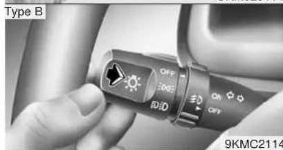 KIA Sportage (2010) - Fonctionnement des feux de route - 2