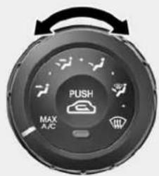 KIA Sportage (2010) - Bouton de réglage de la température - 1