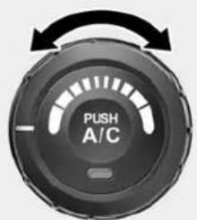 KIA Sportage (2010) - Bouton de commande de la vitesse du ventilateur - 1