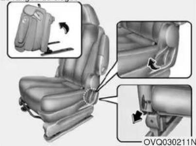 KIA Sedona (2012) - Pour déplier le siège arrière - 2