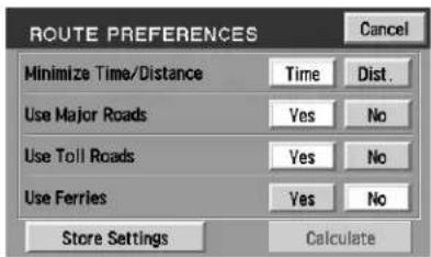 Lincoln Town Car (2007) - Routepreferences - 2