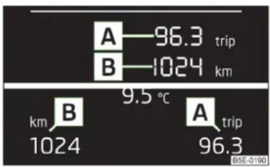 SKODA Octavia (2013) - Compteur du trajet parcouru - 1