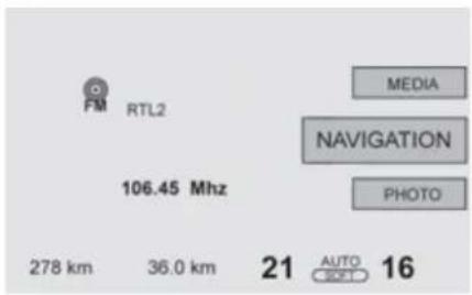 FM RTL2 106.45 Mhz 278 km 36.0 km 21 AUTO 16 MEDIA NAVIGATION PHOTO