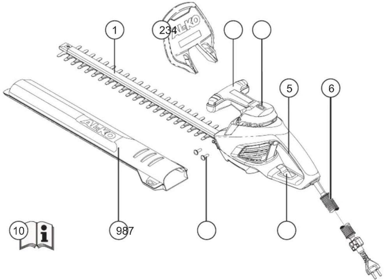 AL-KO HT 550 Safety Cut - Zweihand - Betätigung - 1