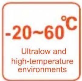 -20~60°C Ultralow and high-temperature environments