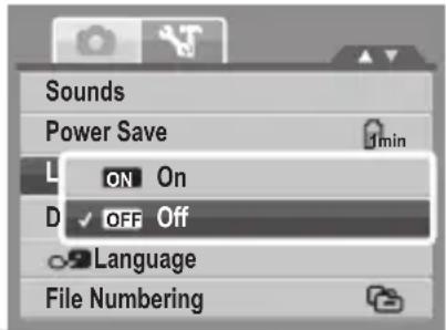 POLAROID i1237 - - Setting LCD Save - 1