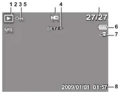 POLAROID i1237 - Playback mode display of still images: - 2