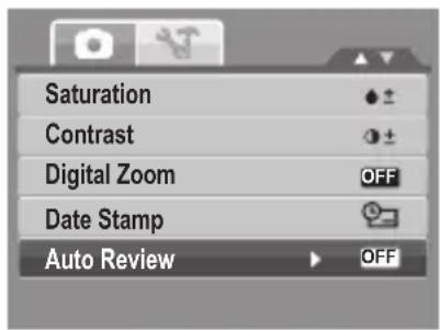 POLAROID i1237 - To set Auto Review - 3