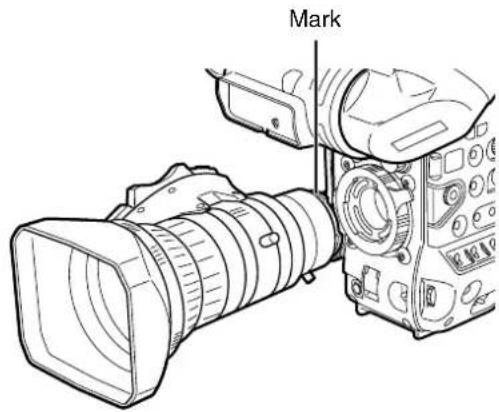 PANASONIC AG-HPX300P - Mounting the Lens - 2