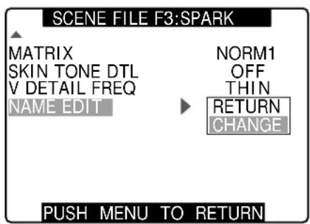 PANASONIC AG-HPX300P - ■ Example1: Change the name of the scene file. - 2