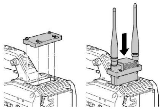 PANASONIC AG-HPX300P - Using a wireless receiver - 1