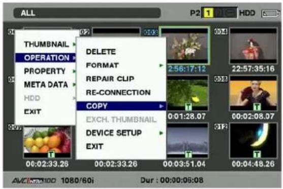 PANASONIC AG-HPX300P - Copying Clips - 1