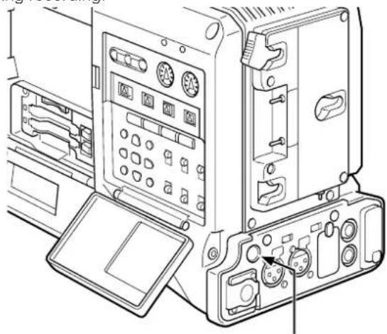 PANASONIC AG-HPX300P - DC OUT Connector and External REC Start/Stop Switch Connection - 1