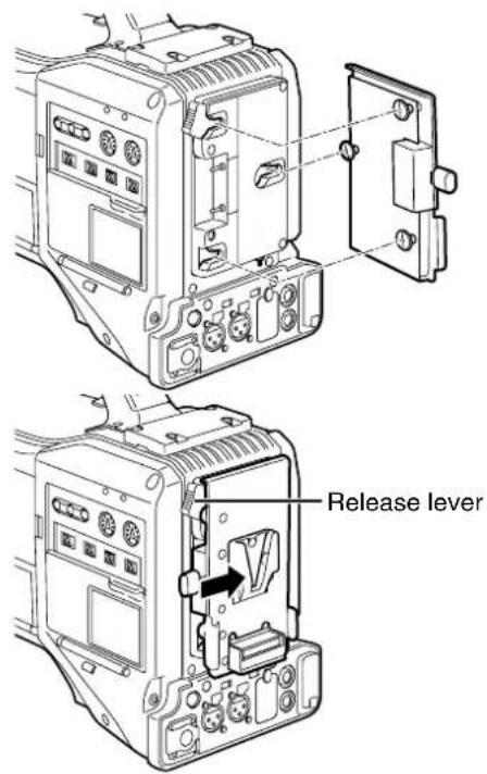 PANASONIC AG-HPX300P - When using a V-mount type battery - 1