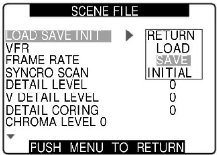 PANASONIC AG-HPX300P - Select SAVE and press the JOG dial button. - 1