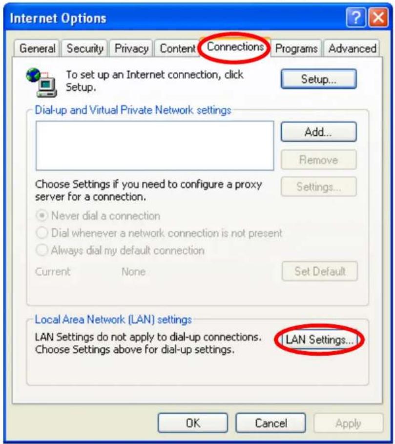 PANASONIC BL-C131A - How to bypass the proxy server when accessing the camera - 2